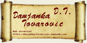 Damjanka Tovarović vizit kartica